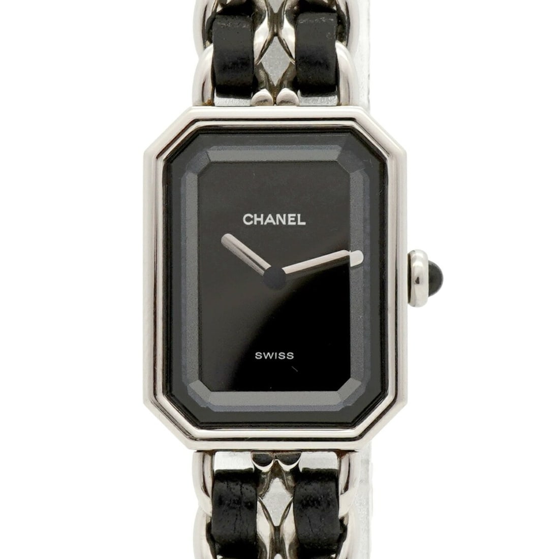 Chanel Première L H0451 Black Dial Women's Watch: --- Catalog ---Category: SizeWrist Size: 16cm / 6.29''Case Diameter: 20.1mm / 0.79''Category: DesignType: WristwatchGender: WomenColor (Dial): BlackMaterial (Band): Leather, Stainless steelCategory: G