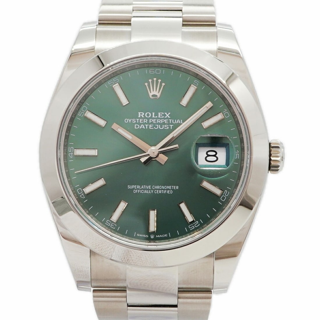 Rolex Datejust 41 126300 Green Dial Men's Watch: --- Catalog ---Category: SizeWrist Size: 15cm / 5.9''Case Diameter: 39.8mm / 1.57''Category: DesignType: WristwatchGender: MenColor (Dial): GreenMaterial (Band): Stainless steelCategory: GeneralMPN: 1