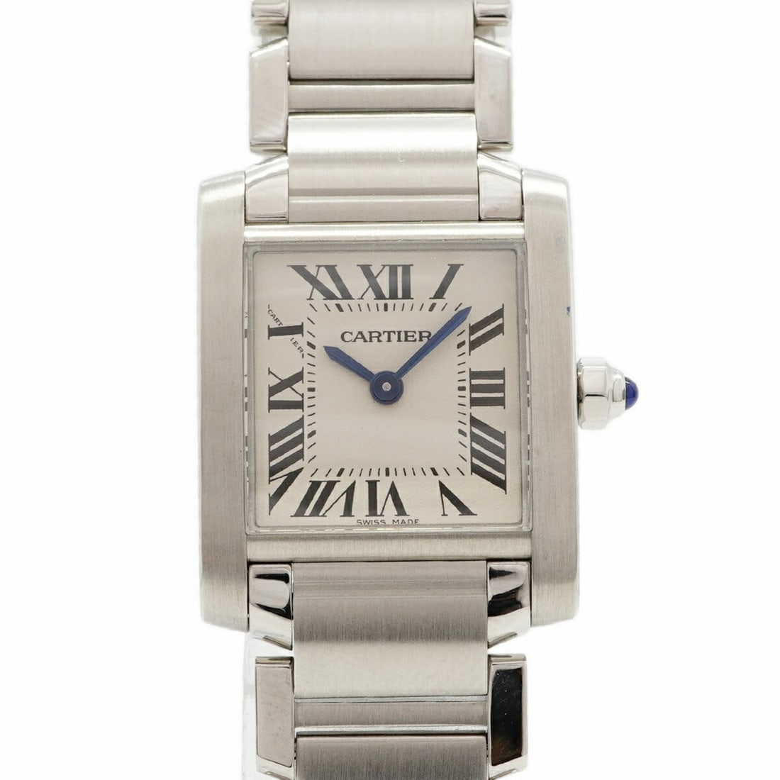 Cartier Tank Française SM W51008Q3 Ivory Dial Women's Watch: --- Catalog ---Category: SizeWrist Size: 13.5cm / 5.31''Case Diameter: 20.3mm / 0.8''Category: DesignType: WristwatchGender: WomenColor (Dial): IvoryMaterial (Band): Stainless steelCategory: GeneralMP