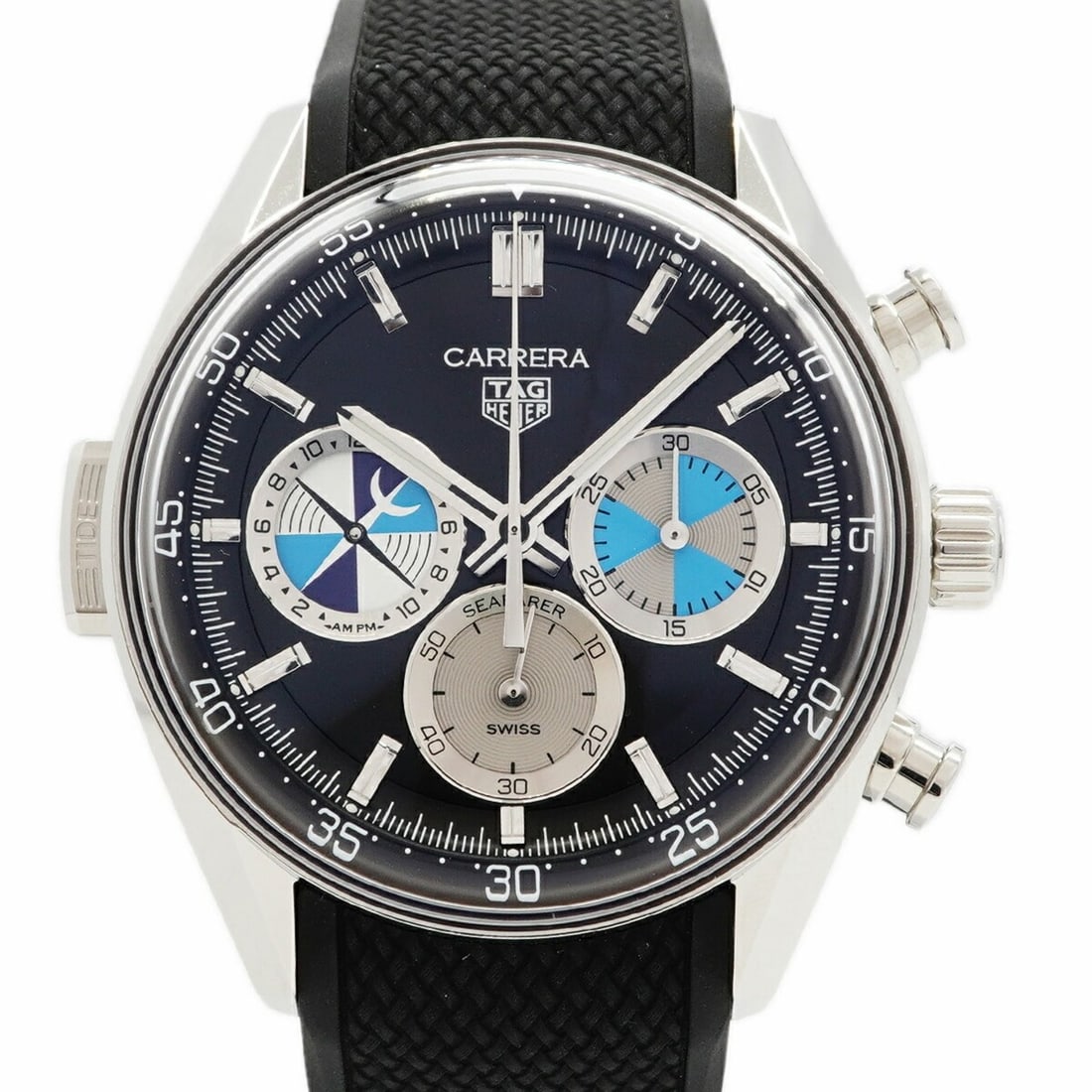 TAG Heuer Carrera Seafarer x Hodinkee CBS2014 Black Dial Men's Watch: --- Catalog ---Category: SizeWrist Size: 18cm / 7.08''Case Diameter: 41.9mm / 1.65''Category: DesignType: WristwatchGender: MenColor (Dial): BlackMaterial (Band): RubberCategory: GeneralMPN: CBS2014Br