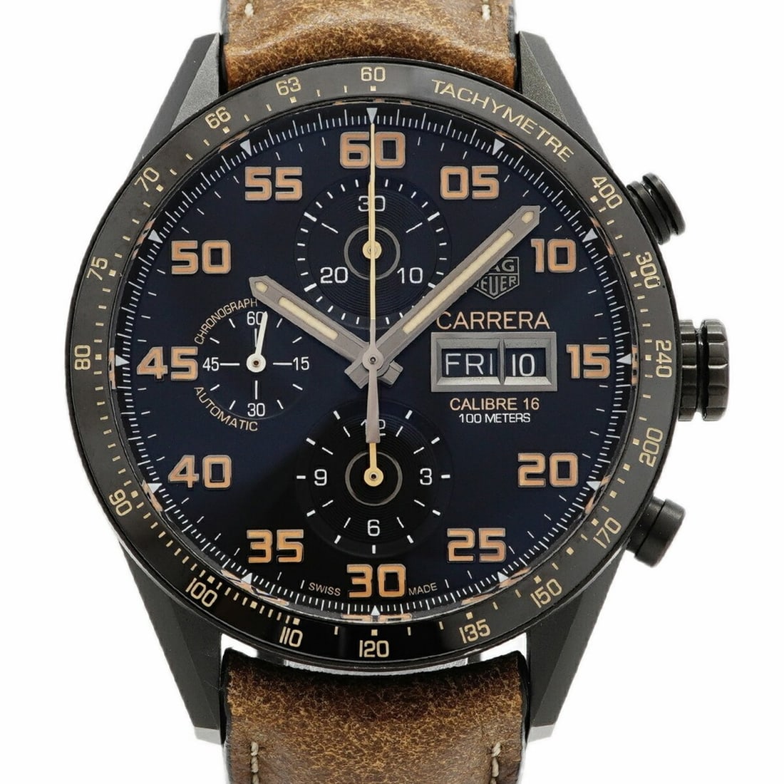 TAG Heuer Carrera Calibre 16 CV2A84 Black Dial Men's Watch: --- Catalog ---Category: SizeWrist Size: 20cm / 7.87''Case Diameter: 43.7mm / 1.72''Category: DesignType: WristwatchGender: MenColor (Dial): BlackMaterial (Band): LeatherCategory: GeneralMPN: CV2A84Br