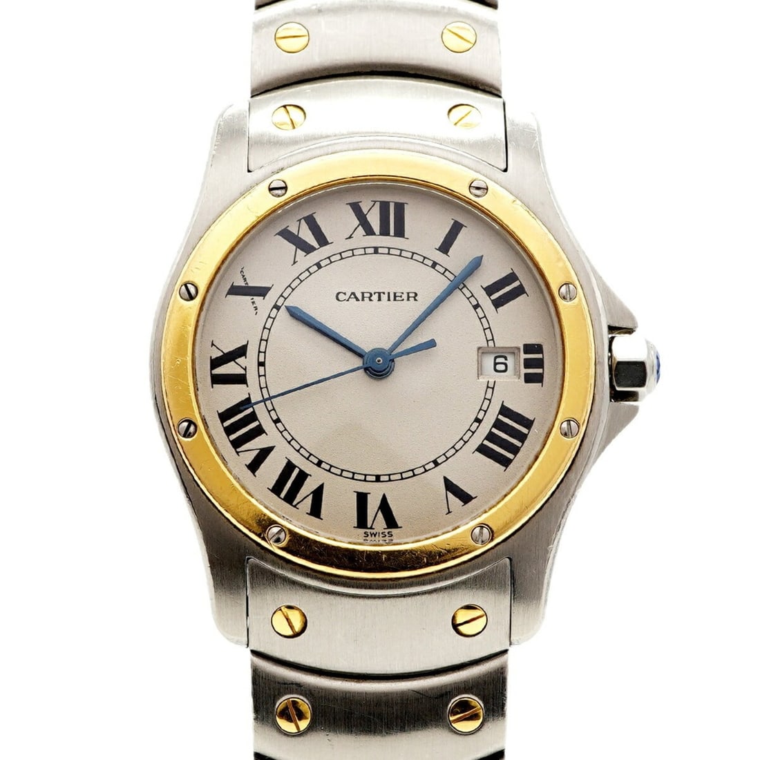 Cartier Santos Ronde MM W20037R3 Ivory Dial Watch (Boys' Size): --- Catalog ---Category: SizeWrist Size: 18.5cm / 7.28''Case Diameter: 29.2mm / 1.15''Category: DesignType: WristwatchGender: BoysColor (Dial): IvoryMaterial (Band): Stainless steel, Yellow goldCatego