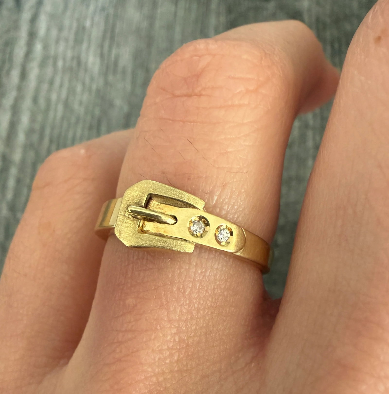 Diamond and 14K Gold Buckle Band (1 of 1)