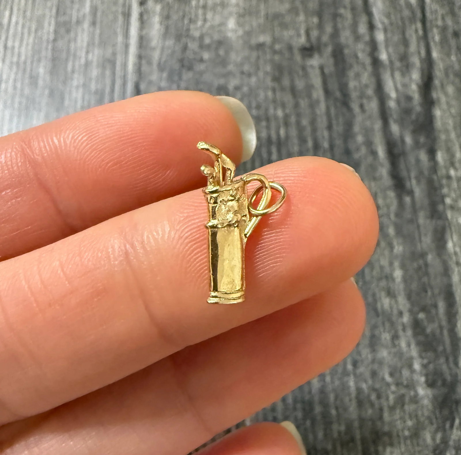 Vintage 14K Gold Golf Bag Charm (1 of 1)