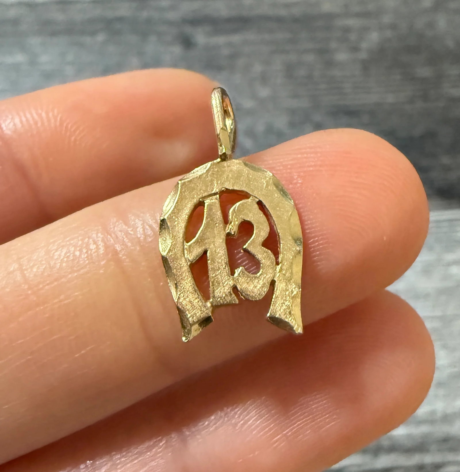 Vintage 14K Gold Lucky 13 Horseshoe Charm: Metal: 14K Yellow Gold Weight: 1.2 gramsMeasurements: 0.55 inches by 0.45 inches Markings: "14K"Condition: In very good condition with some minor surface wear consistent with age. Follow us on Instagr