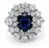 18K White Gold Sapphire & Diamond Ring (1 of 1)