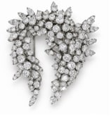 Platinum 14.00 Ct. Diamond Brooch (1 of 1)