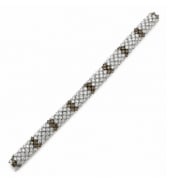 20K White Gold Champagne Diamond Bracelet: Rare high-purity 20K white gold line bracelet beautifully set with uniform, natural champagne diamonds.