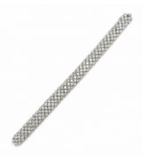 18K White Gold 15.50 Ct. Diamond Bracelet: Exceptional high-carat tennis style bracelet in 18K white gold showcasing a substantial 15.50 carats of brilliant white diamonds.