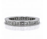 14K White Gold 1.95 Ct. Diamond Eternity Band: Timeless full eternity band tailored in 14K white gold with a continuous row of diamonds totaling 1.95 carats.