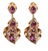 18K Rose Gold Sapphire & Diamond Earrings (1 of 1)