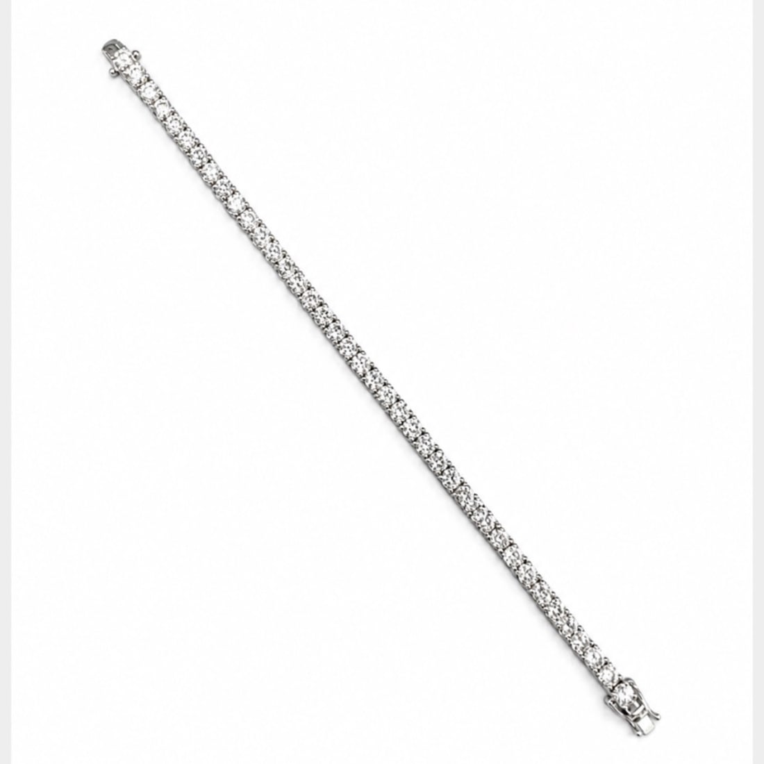 14K White Gold 13.10 Ct. Diamond Tennis Bracelet (1 of 1)