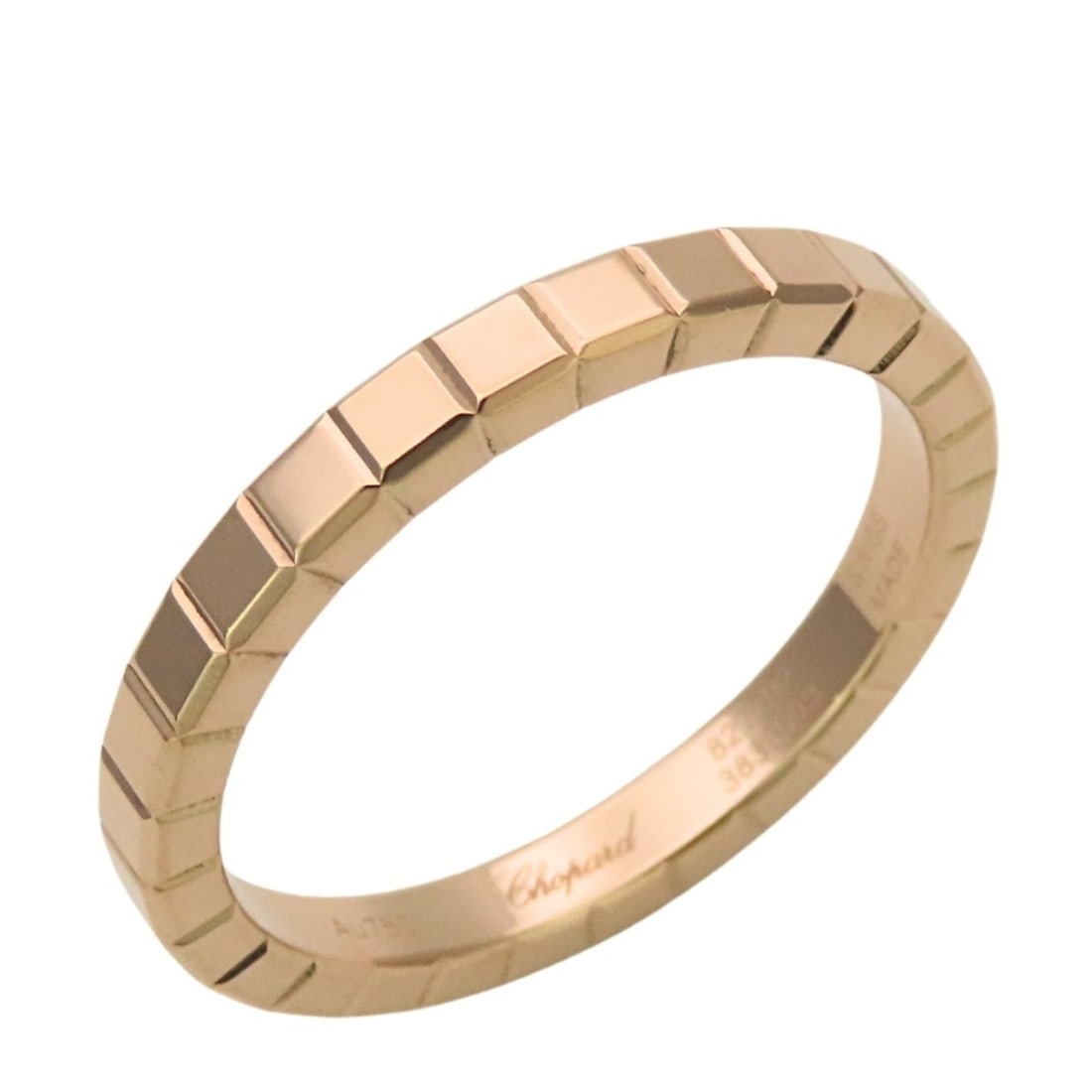 Chopard Ring - Ice Cube 827702 K18PG Women's: --- Catalog ---Category: SizeJP Size: 14US Size: 7Category: DesignType: Band ringColor: Pink goldGender: WomenMaterial: Pink gold (18K)Category: GeneralMPN: 827702Brand: ChopardCountry of Origin: Swit
