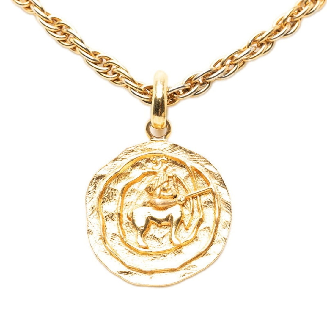 Chanel Coco Mark Horse Medallion Vintage Chain Pendant Necklace Gold Plated Women's CHANEL: --- Catalog ---Category: SizePendant Size: 49.7mm x 43.2mm / 1.95'' x 1.7''Neck Circumference: 72 cm / 28.34''Category: DesignColor: GoldGender: WomenNecklace Type: NecklaceCategory: GeneralBrand: Cha