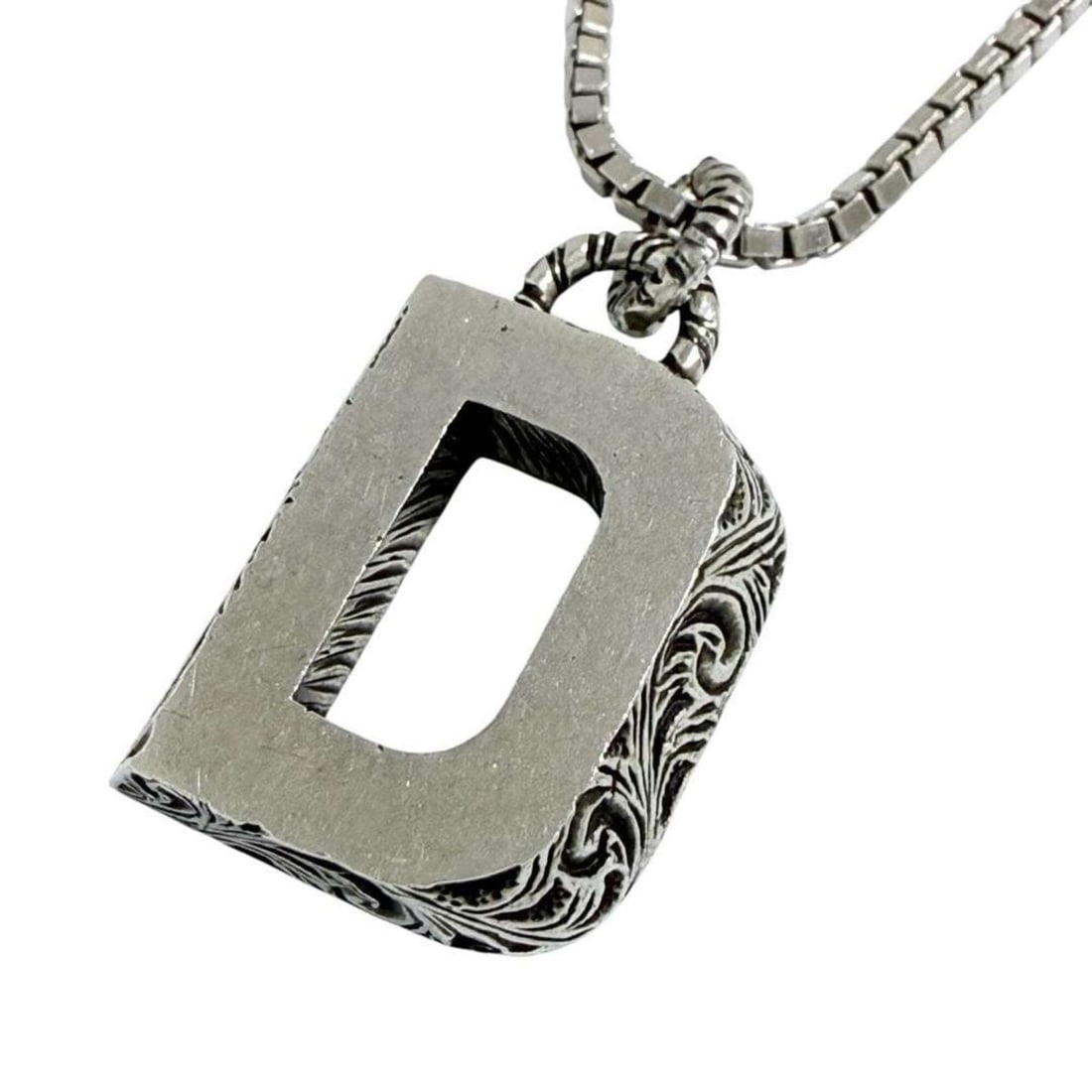Gucci Unisex Alphabet D Pendant Necklace Initial 925: --- Catalog ---Category: SizeNeck Circumference: 41 cm - 44 cm / 16.14'' - 17.32''Category: DesignGender: Women,MenMaterial: Silver 925Necklace Type: Pendant necklaceCategory: GeneralBrand: GucciCount