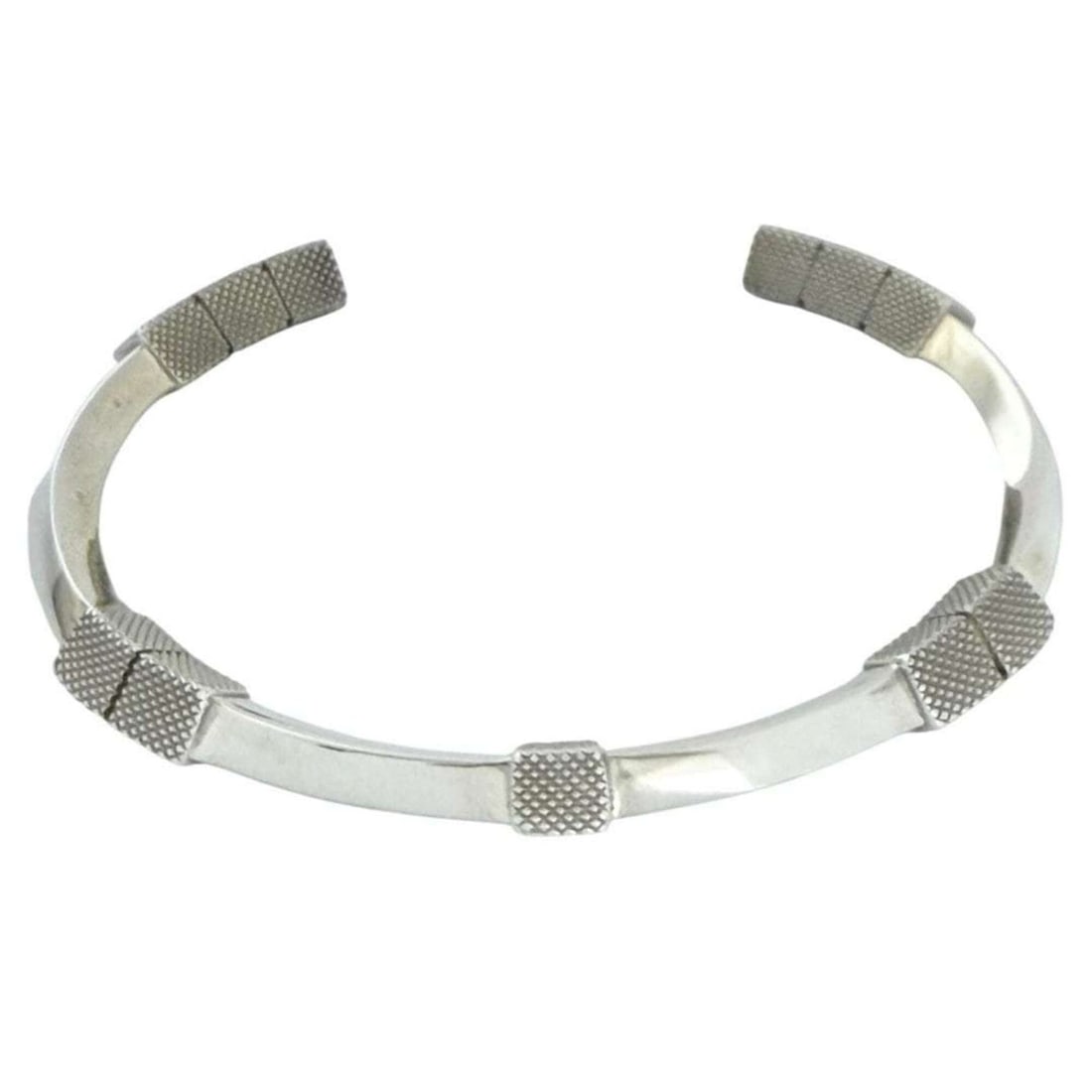 Bottega Veneta Men's and Women's Bangle Cuff Bracelet, Silver, Size M (1 of 10)