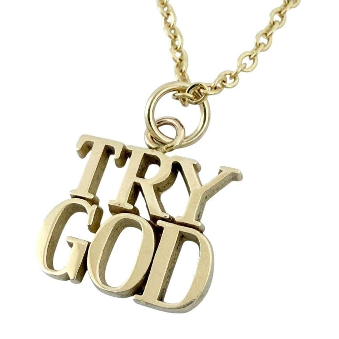 Tiffany & Co. TRYGOD pendant necklace, 14K gold, aftermarket metal chain.: --- Catalog ---Category: SizeNeck Circumference: 45 cm - 50 cm / 17.71'' - 19.68''Category: DesignGender: Women,MenMaterial: Metal, Yellow gold (14K)Necklace Type: Pendant necklaceCategory: GeneralBra