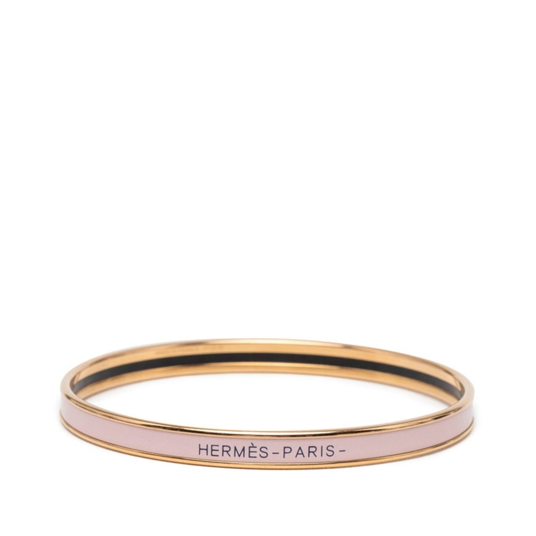 Hermes Uni Bangle, Gold Pink Plated Enamel, Women's (1 of 5)