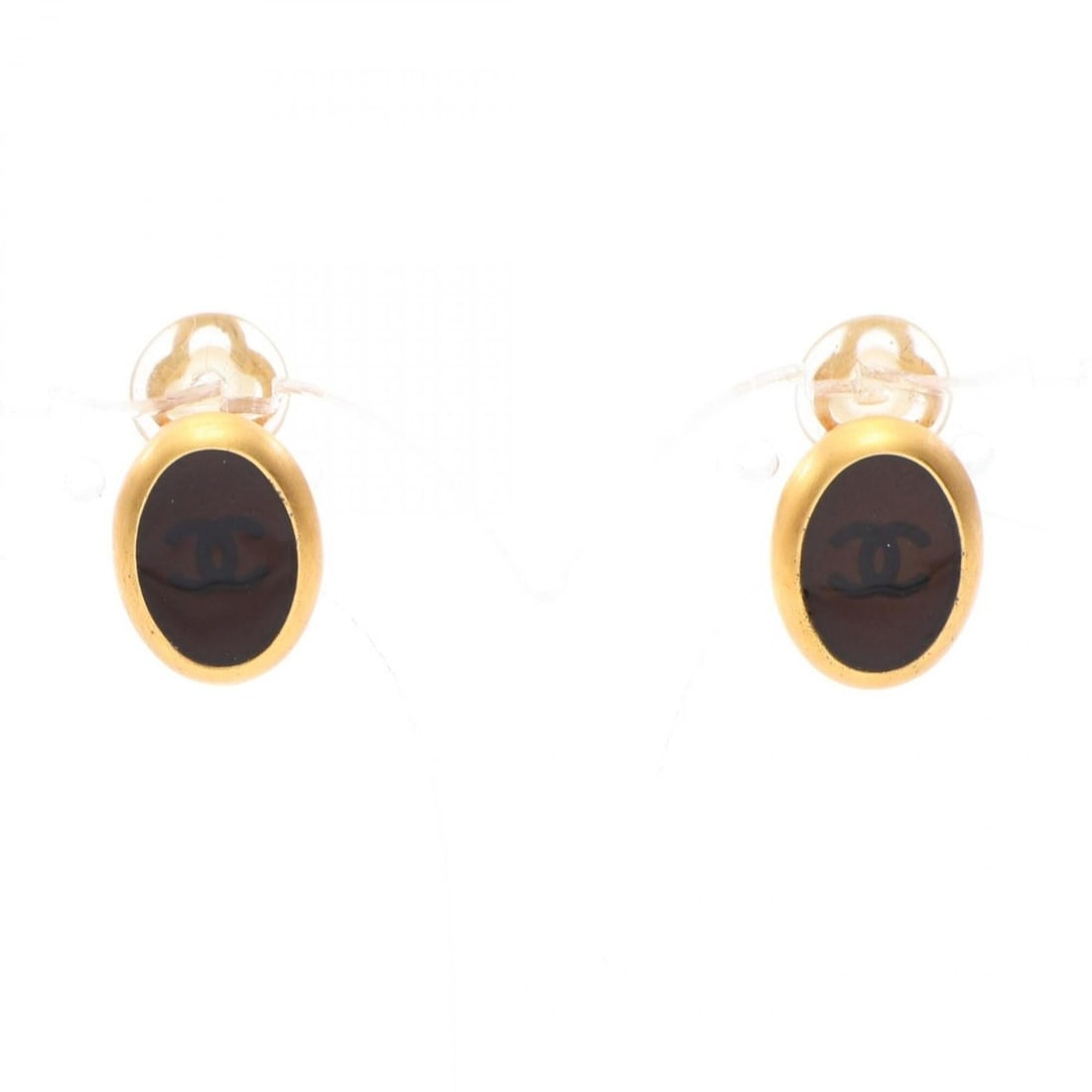 Chanel Coco Mark Earrings, Gold Plated (GP), Women's, Gold/Black Tones: --- Catalog ---Category: SizeSize (HxWxD): 14.00mm x 10.00mm / 0.55'' x 0.39''Category: DesignType: Clip earringsColor: Black, GoldGender: WomenMaterial: Gold platingCategory: GeneralBrand: Chanel--- 