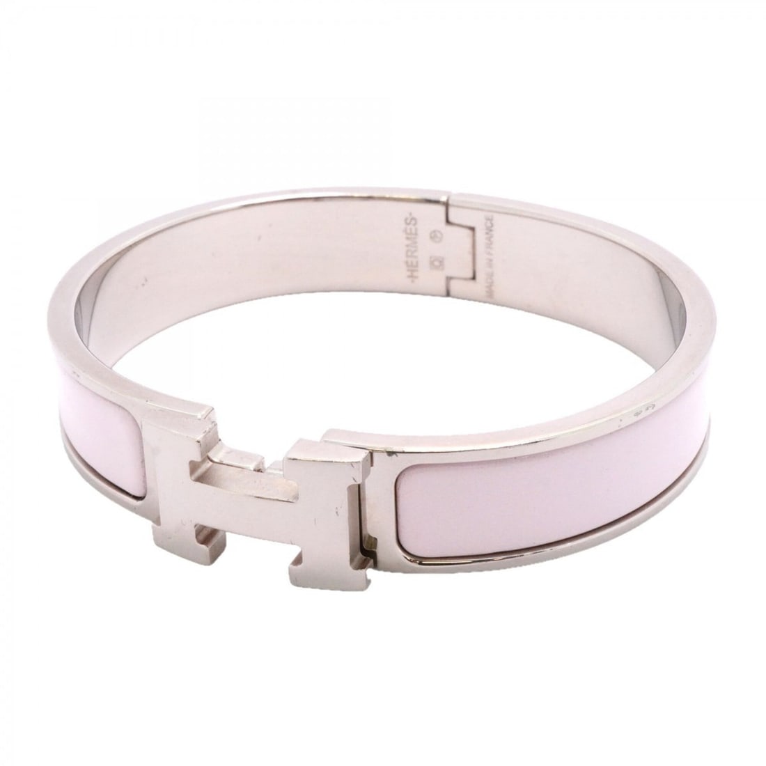 Hermes Bangle Clic Clac PM Metal Silver Pink Women's P2967581: --- Catalog ---Category: SizeLength: 15.5cm / 6.1''Category: DesignType: BangleColor: Pink, SilverGender: WomenMaterial: MetalCategory: GeneralBrand: Hermes--- Item List ---Section: ConditionRanking: 