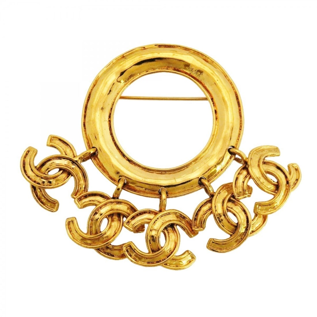 Chanel Brooch, Coco Mark Circle, GP Plated Gold, Women's: --- Catalog ---Category: SizeSize (HxWxD): 6.77cm x 6.53cm / 2.66'' x 2.57''Category: DesignType: BroochColor: GoldGender: WomenMaterial: Gold platingCategory: GeneralBrand: Chanel--- Item List ---Sec