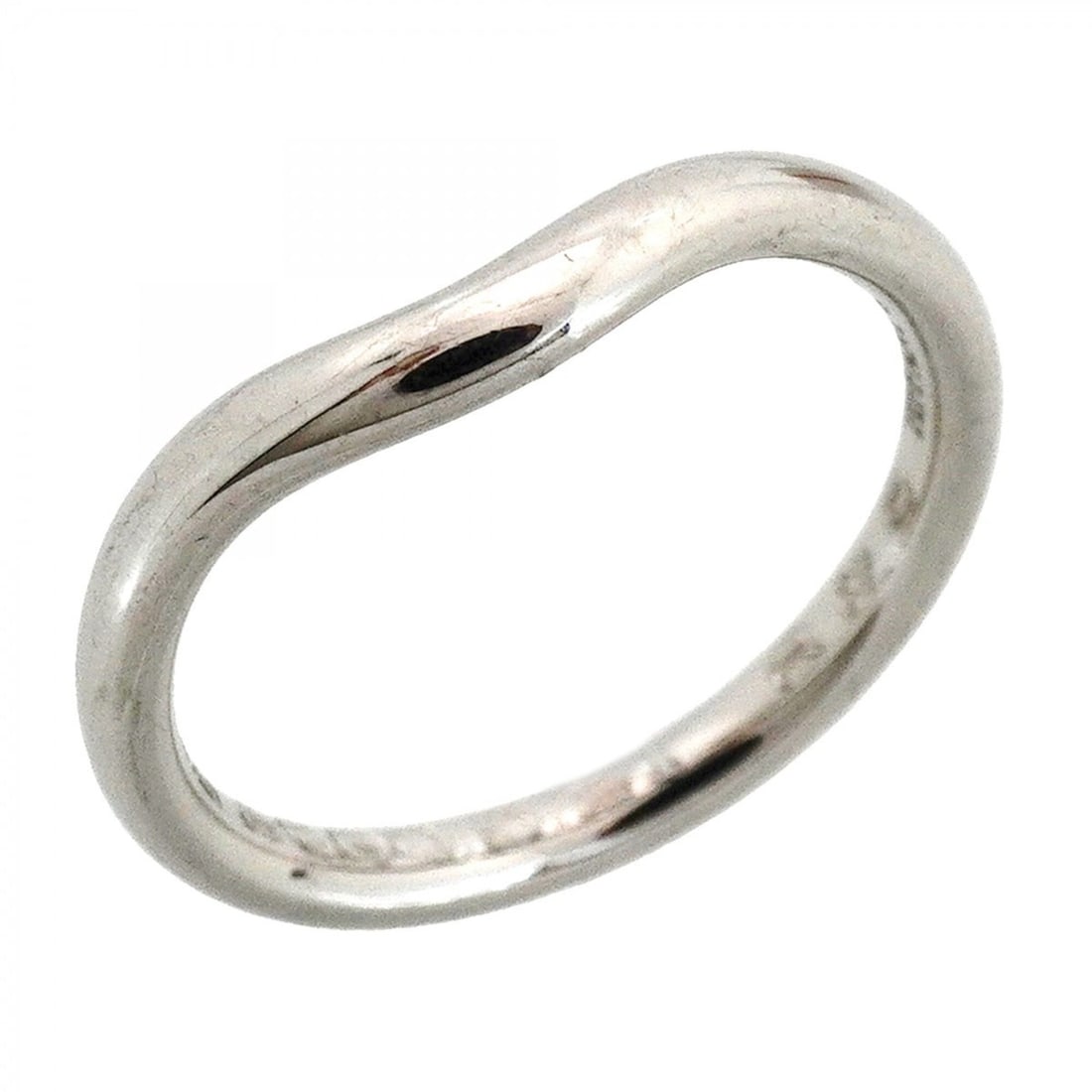 Tiffany & Co. Curved Band Ring, Platinum 950, Size 7, Women's (1 of 10)