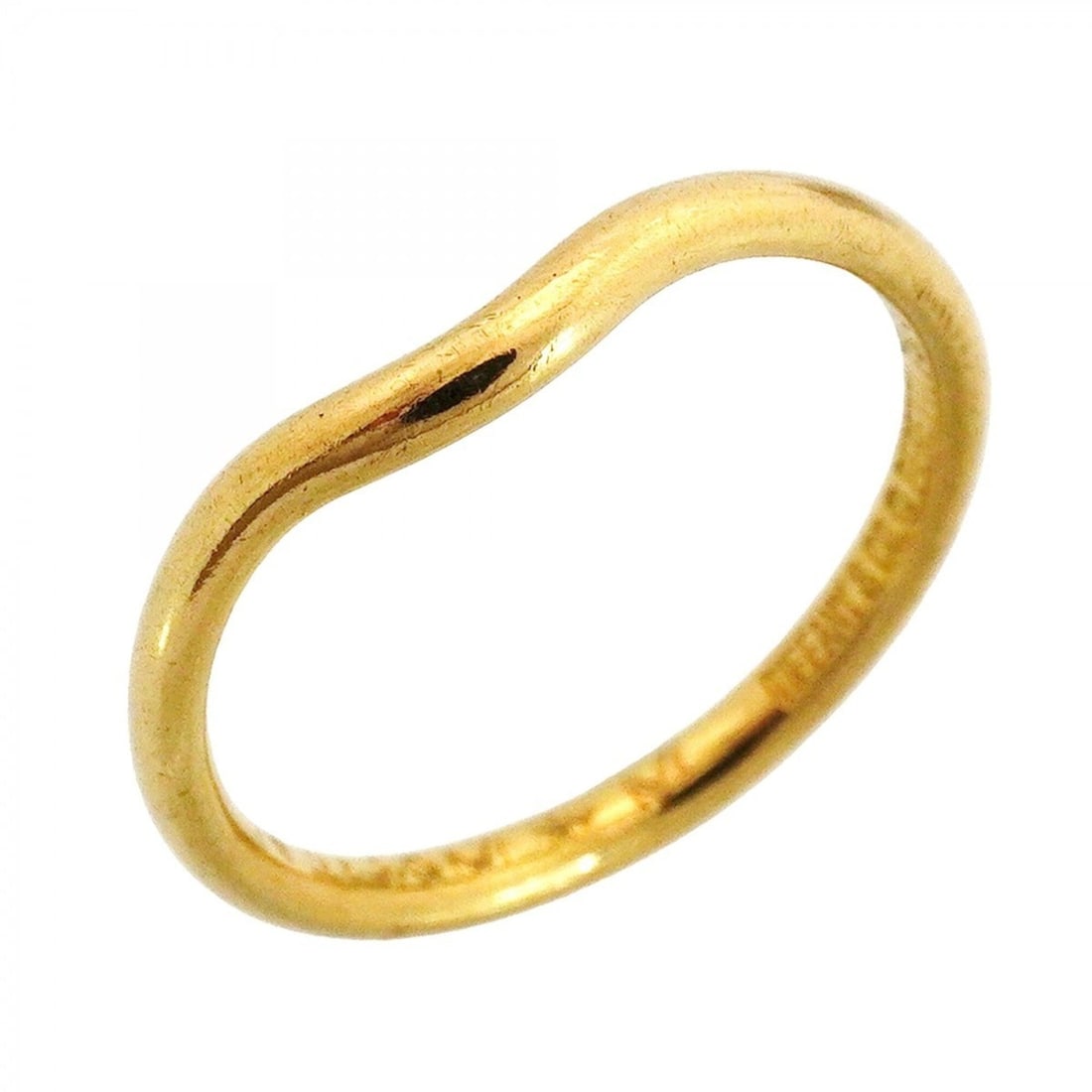 Tiffany & Co. Curved Band Ring, 18K Yellow Gold, Size 12.5 (Women's): --- Catalog ---Category: SizeJP Size: 12.5US Size: 6.5Category: DesignType: Band ringGender: WomenMaterial: Yellow gold (18K)Category: GeneralBrand: Tiffany--- Item List ---Section: ConditionRanking: 