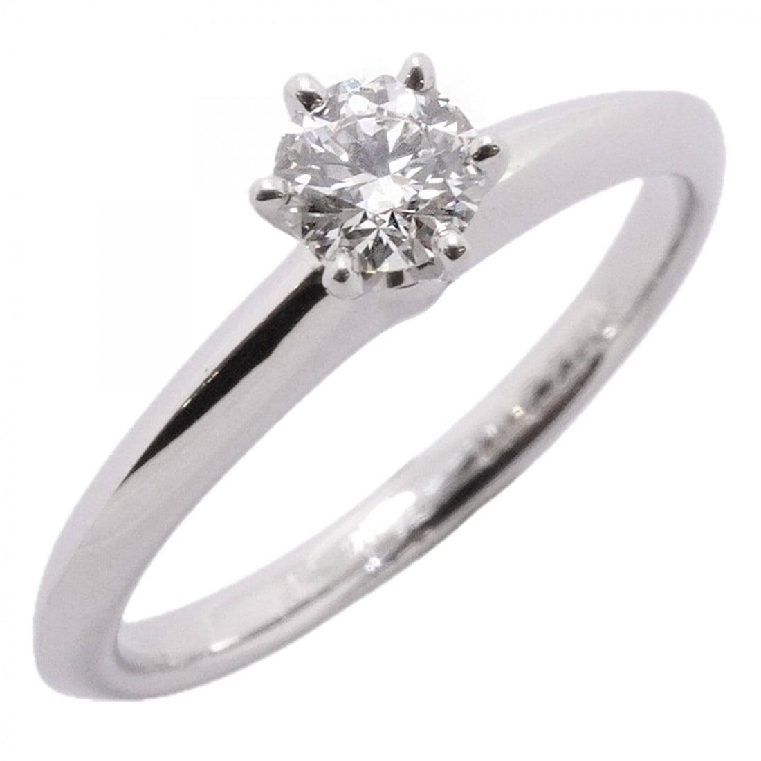 Tiffany & Co. Solitaire Ring, 1PD (One Diamond), Pt950 Platinum, 0.22ct Diamond, Size 8, Women's: --- Catalog ---Category: SizeJP Size: 8US Size: 4.5Category: DesignType: Band ringStone: DiamondGender: WomenMaterial: Platinum 950Category: GeneralBrand: Tiffany--- Item List ---Section: ConditionRan