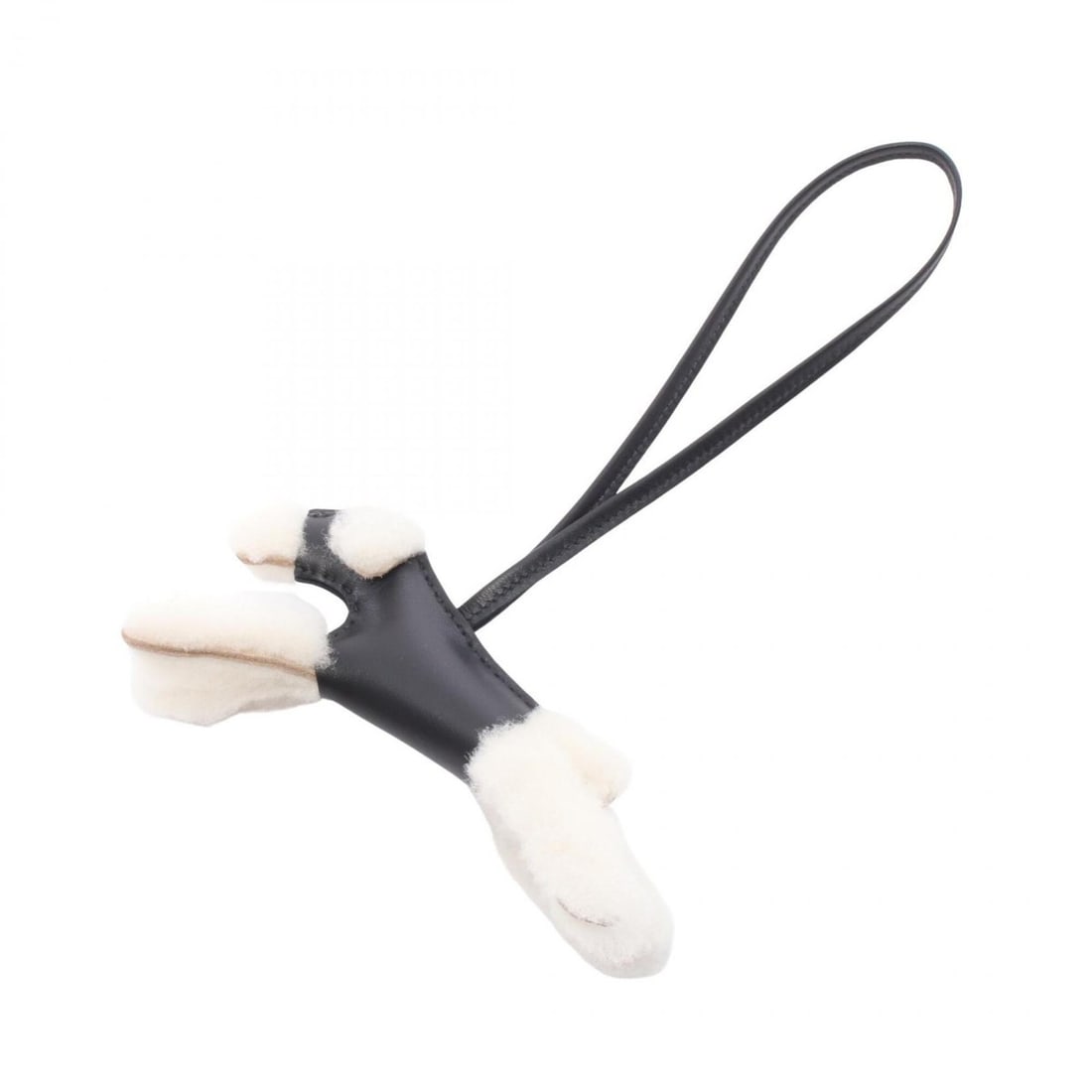 Hermes Buddy Charm - Accessory Sheepskin Agneau Milo Women's Black/White: --- Catalog ---Category: DesignType: Handbag charmColor: Black, WhiteGender: WomenMaterial: Agneau Milo, LeatherLeather/Fur Type: MoutonCategory: GeneralBrand: Hermes--- Item List ---Section: Conditio