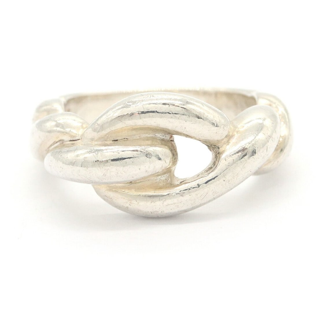 Hermes Torsade Twist Ring, Sterling Silver 925, Size 52, Hallmarked, Women's HERMES (1 of 8)