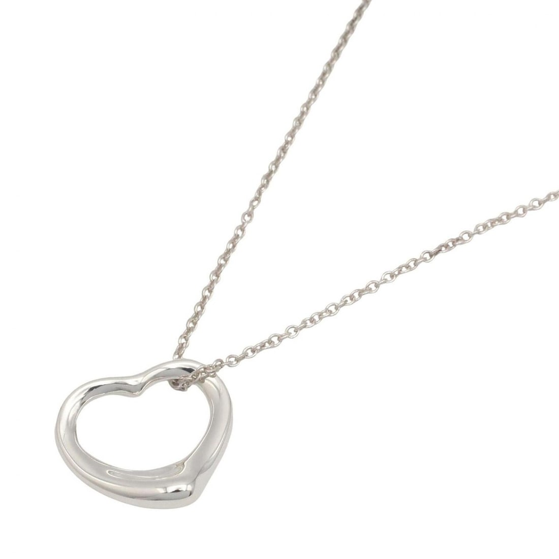 Tiffany & Co. Open Heart Necklace, Sterling Silver 925, Women's Tone (1 of 6)
