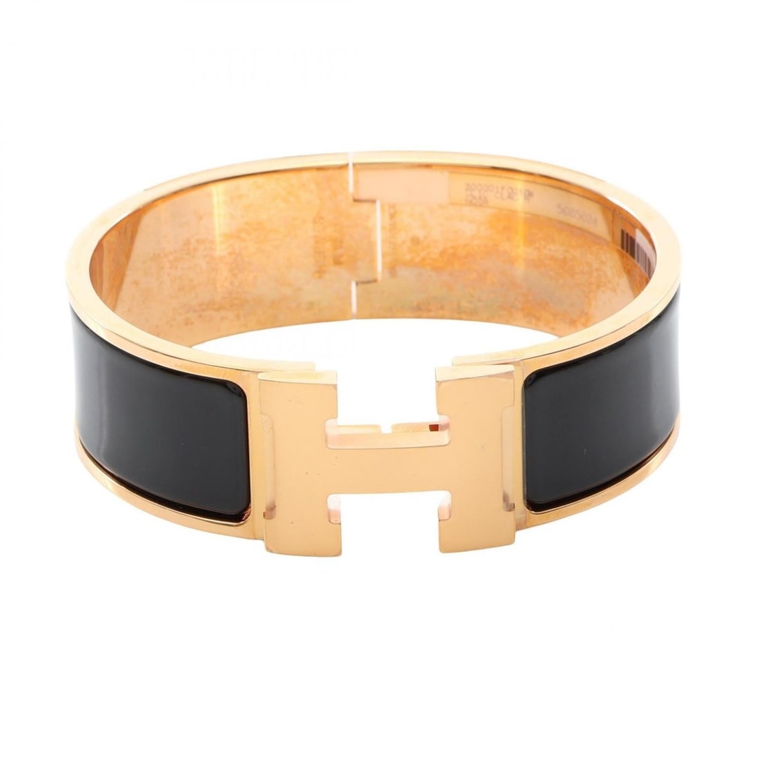 Hermes HERMES Clic Clac GM Bangle Accessory GP (Gold Plated) Enamel Women's Gold/Black: --- Catalog ---Category: SizeWidth: 2cm / 0.78''Category: DesignType: BangleColor: Black, GoldGender: WomenMaterial: Enamel, Gold platingCategory: GeneralBrand: Hermes--- Item List ---Section: