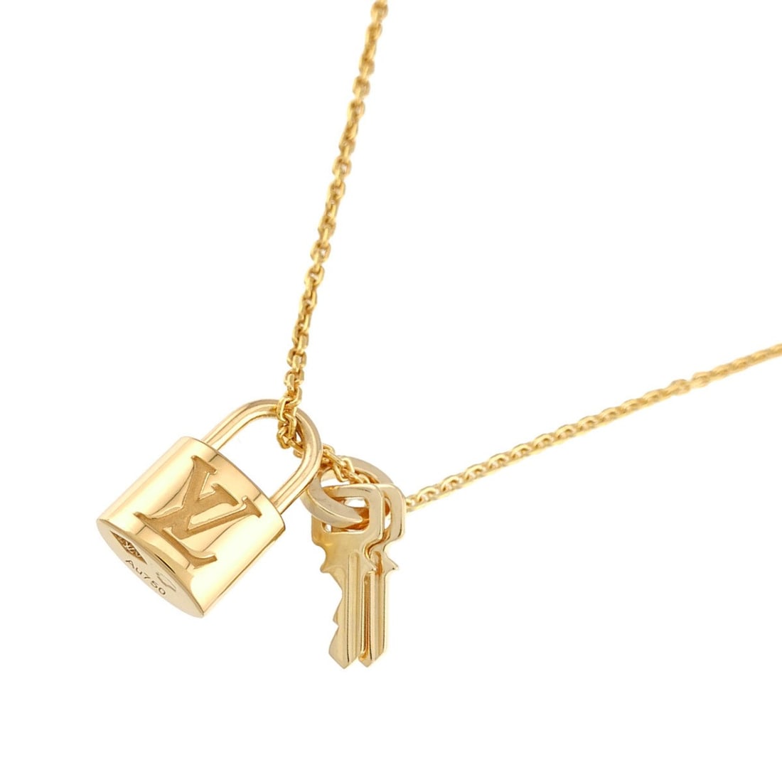 Louis Vuitton Lockit Pendant Necklace, 50cm, 18K Yellow Gold (750) (1 of 6)