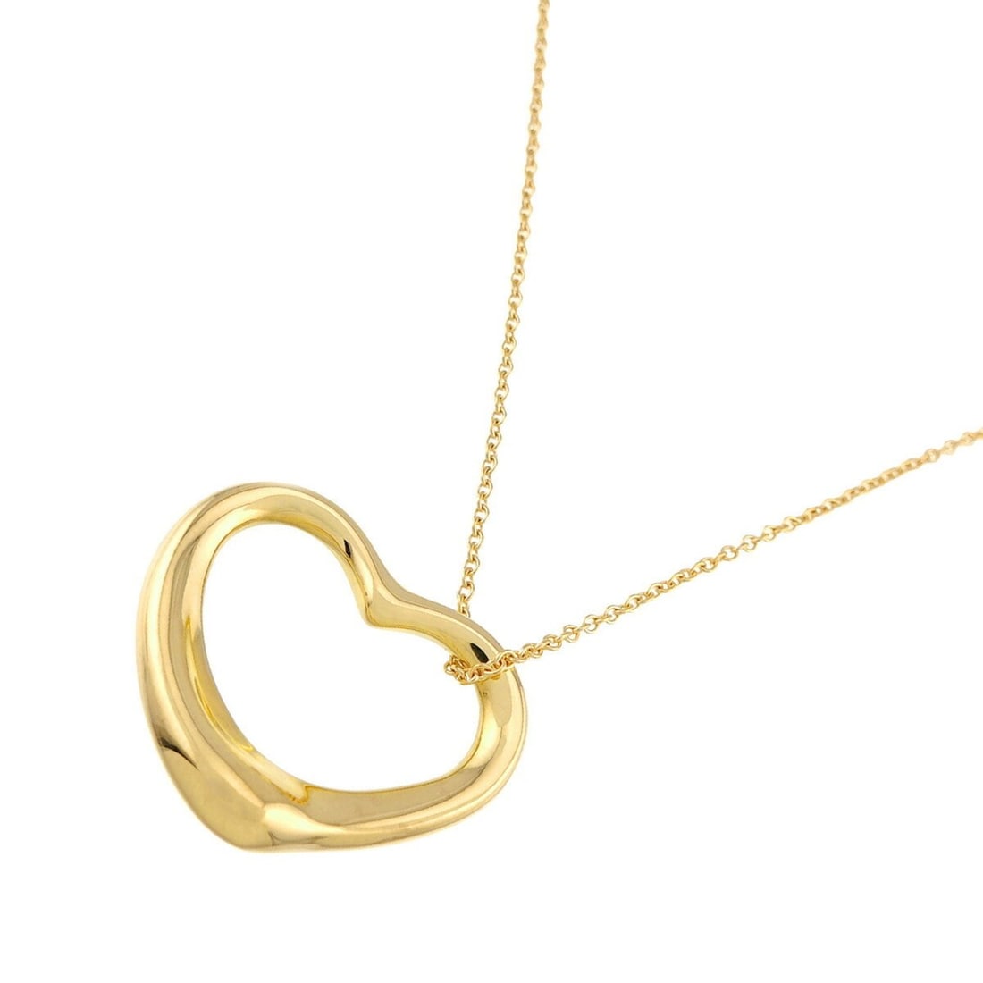 Tiffany & Co. Heart Necklace, 22mm wide, 40cm length, 18K Yellow Gold (750) Open Necklace: --- Catalog ---Category: SizePendant Size: 18.4mm x 22mm / 0.72'' x 0.86''Neck Circumference: 40 cm / 15.74''Category: DesignGender: WomenMaterial: Yellow gold (18K)Necklace Type: NecklaceCategory: Ge