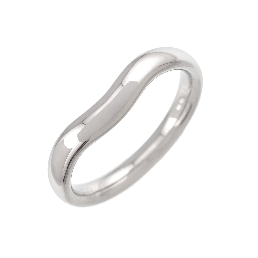 Tiffany & Co. Curved Band Ring (Pt Platinum): --- Catalog ---Category: SizeJP Size: 14US Size: 7Category: DesignType: Band ringGender: WomenMaterial: Platinum 950Category: GeneralBrand: Tiffany--- Item List ---Section: ConditionRanking: Rank SA U