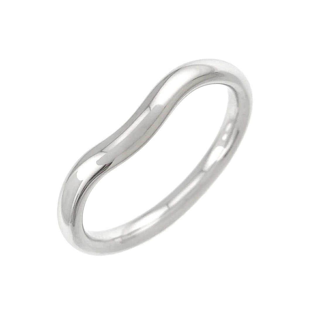 Tiffany & Co. Curved Band Ring (Pt Platinum): --- Catalog ---Category: SizeJP Size: 9US Size: 5Category: DesignType: Band ringGender: WomenMaterial: Platinum 950Category: GeneralBrand: Tiffany--- Item List ---Section: ConditionRanking: Rank SA Us