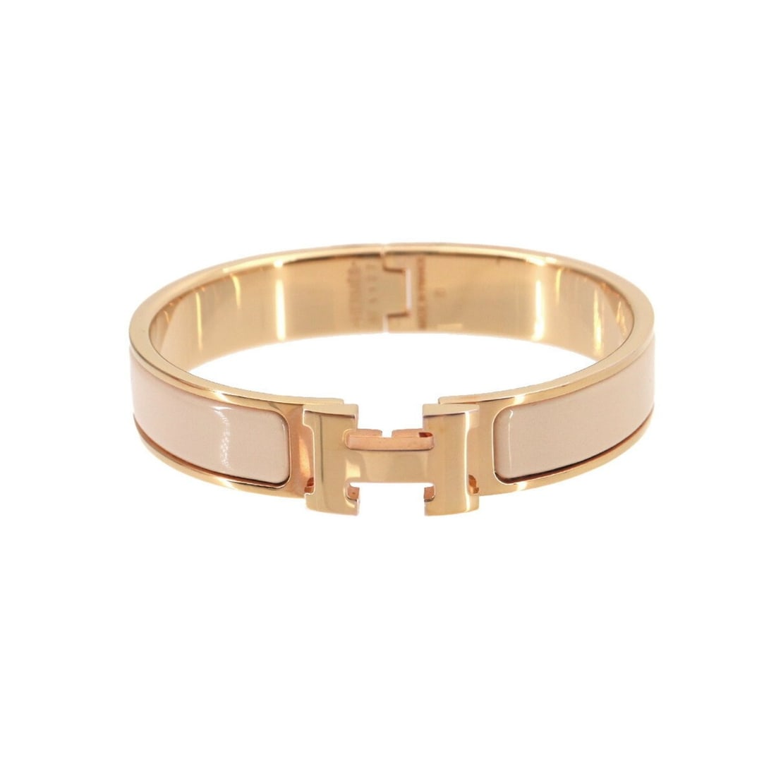 Hermes Clic H PM Bangle, Beige/Pink Gold (1 of 7)