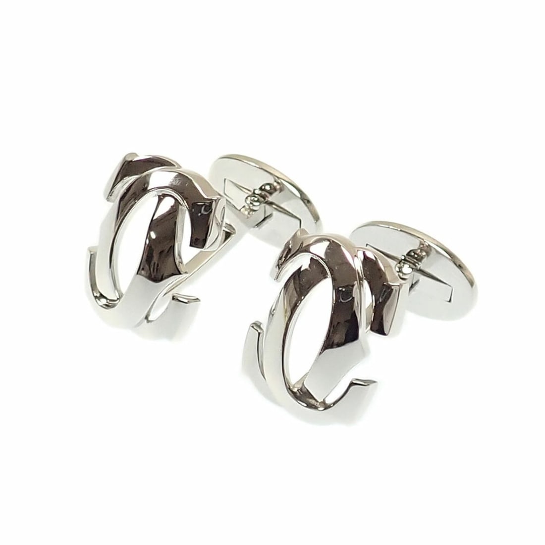 Cartier Penelope 2C Cufflinks for Men, 18K White Gold, 12.8g, 750 Gold. (1 of 6)