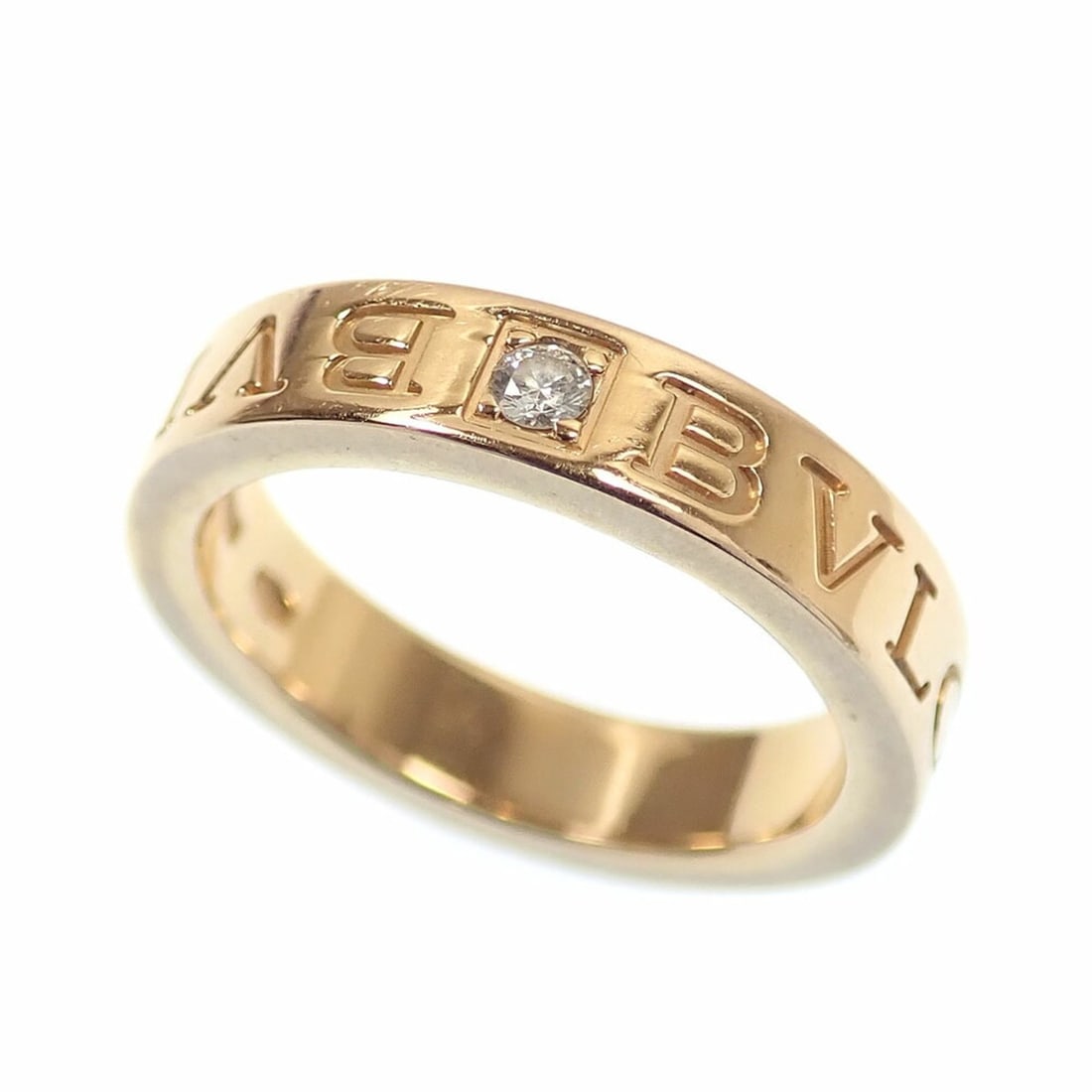 Bvlgari B.zero1 Essential Ring for Women, Diamond, 18KPG, Size 8.5, 6.1g, 18K Pink Gold 750, B-ZERO1: --- Catalog ---Category: SizeJP Size: 8.5US Size: 4.5Category: DesignType: Band ringColor: Pink goldGender: WomenMaterial: Pink gold (18K)Category: GeneralBrand: Bvlgari--- Item List ---Section: Condi