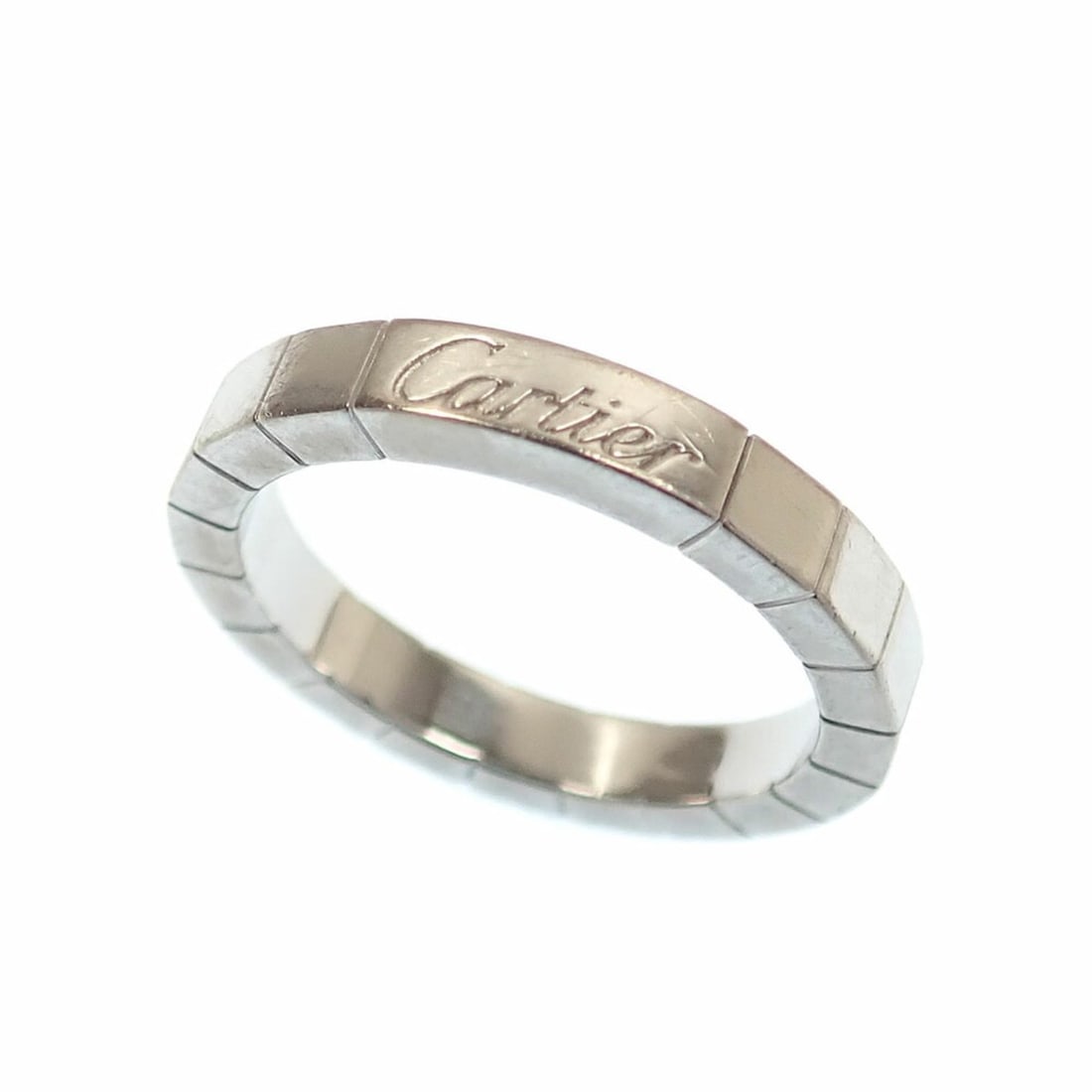 Cartier Lanieres Ring for Women, 18K White Gold, Size 11 (#51), 5.9g, Gold 750.: --- Catalog ---Category: SizeJP Size: 11US Size: 6Category: DesignType: Band ringColor: White goldGender: WomenMaterial: White gold (18K)Category: GeneralBrand: CartierCountry of Origin: France--- Ite