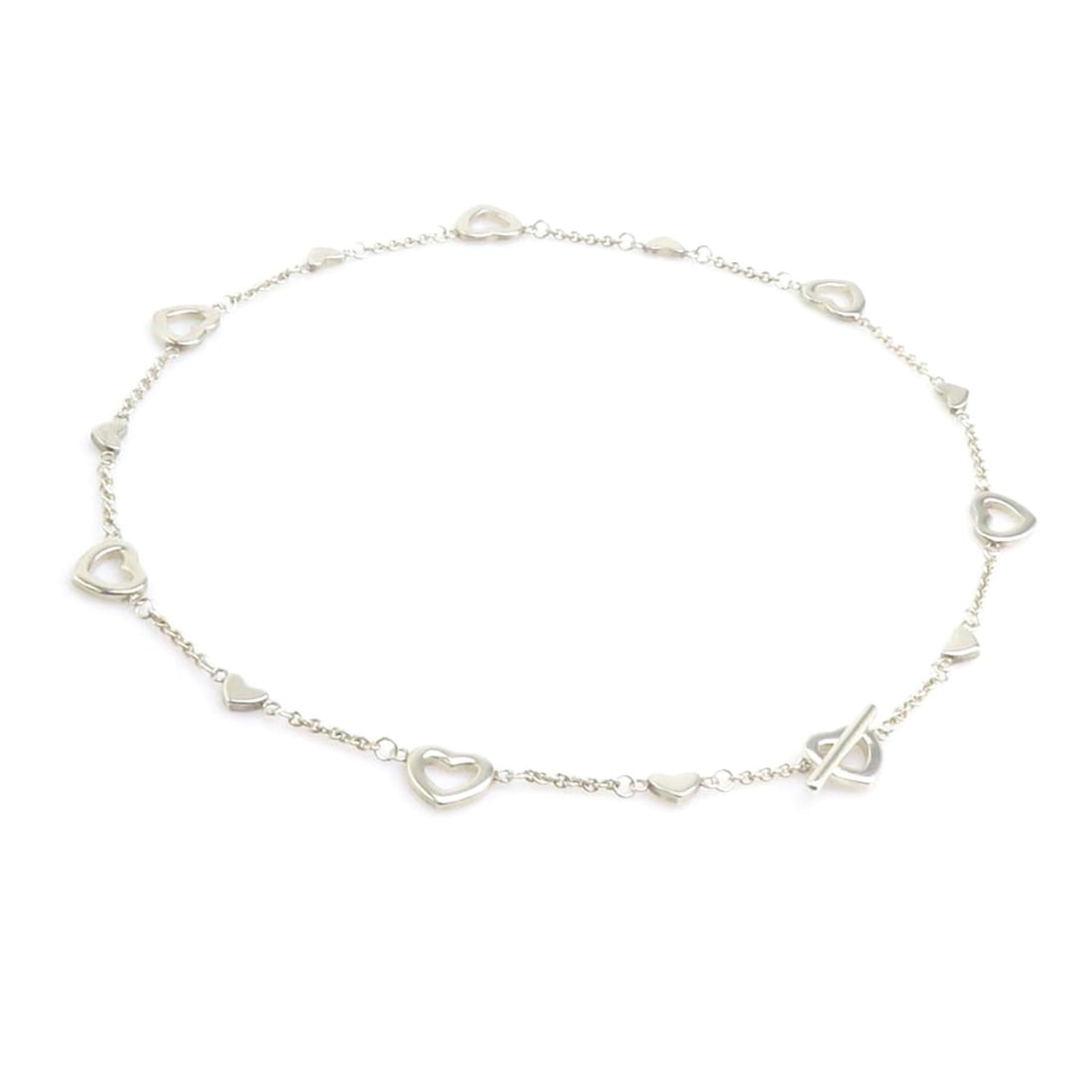 Tiffany & Co. Heart Link Lariat Necklace, Sterling Silver 925, Women's, h32280k: --- Catalog ---Category: SizeNeck Circumference: 42 cm / 16.53''Category: DesignColor: SilverGender: WomenMaterial: Silver 925Necklace Type: NecklaceCategory: GeneralBrand: Tiffany--- Item List ---Sec