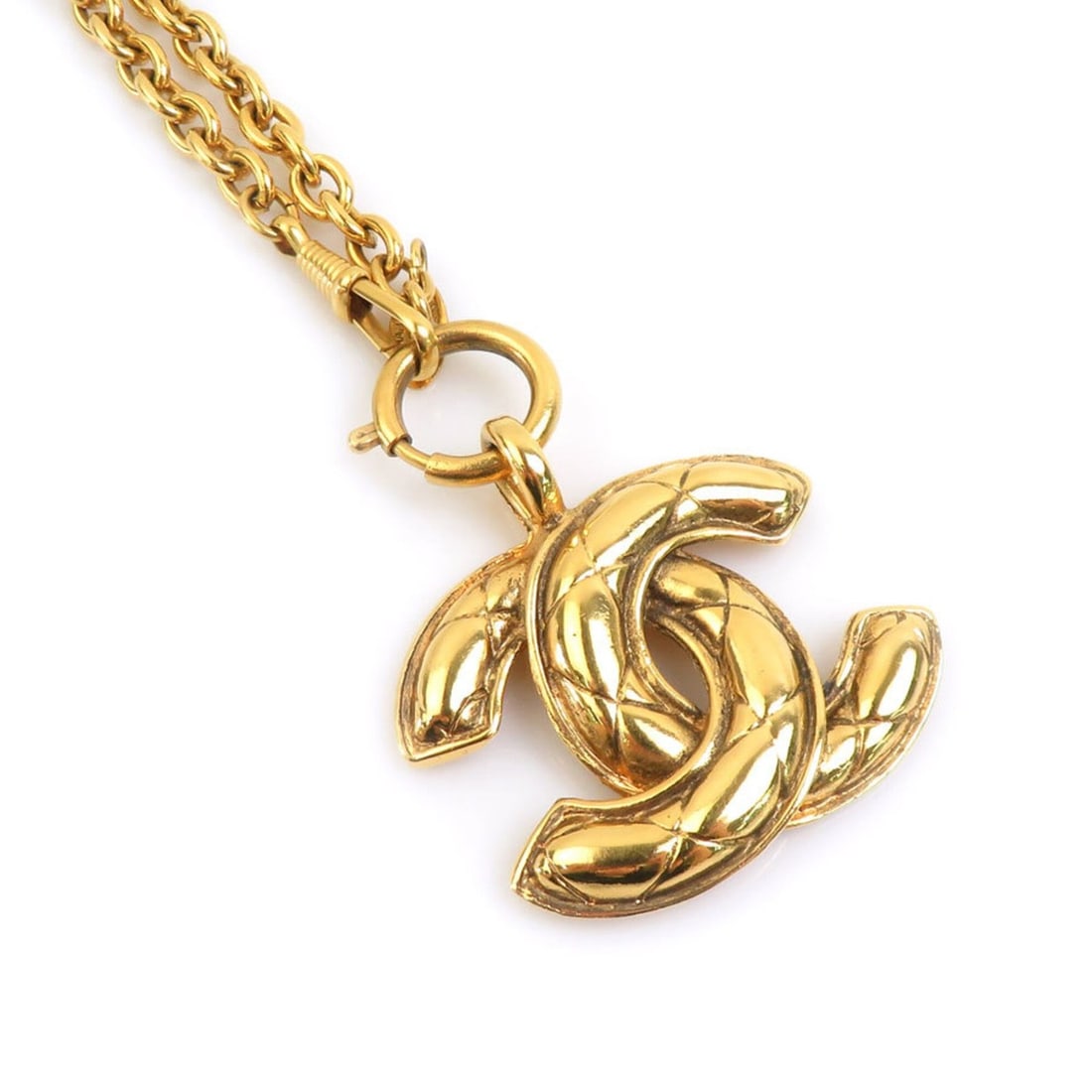 Chanel necklace, Coco Mark, metal, gold, women's, e61972i (1 of 8)