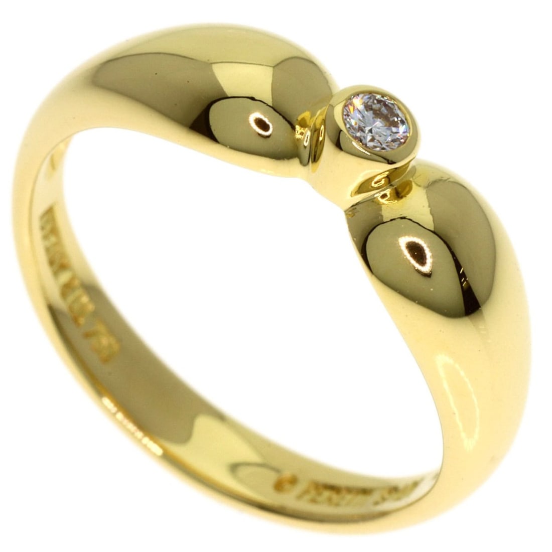 Tiffany & Co. Double Teardrop 1P Diamond Ring, 18K Yellow Gold, Women's.: --- Catalog ---Category: SizeJP Size: 9US Size: 5Category: DesignType: Band ringGender: WomenMaterial: Yellow gold (18K)Category: GeneralBrand: Tiffany--- Item List ---Section: ConditionRanking: Rank 
