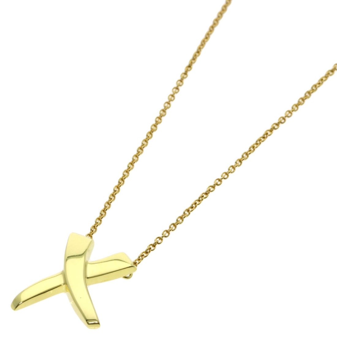 Tiffany Kiss Necklace, 18K Yellow Gold, Women's, TIFFANY&Co.: --- Catalog ---Category: SizePendant Size: 14.4mm x 11.9mm / 0.56'' x 0.46''Neck Circumference: 41 cm / 16.14''Category: DesignGender: WomenMaterial: Yellow gold (18K)Necklace Type: NecklaceCategory: 