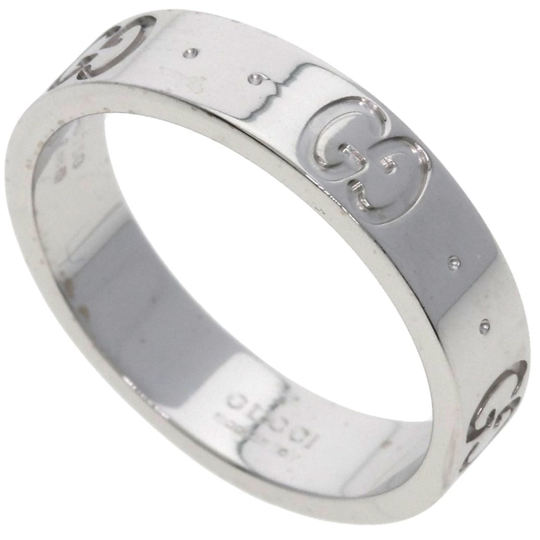 Gucci Icon #8 Ring, 18K White Gold, Women's GUCCI: --- Catalog ---Category: SizeJP Size: 8US Size: 4.5Category: DesignType: Band ringGender: WomenMaterial: White gold (18K)Category: GeneralBrand: Gucci--- Item List ---Section: ConditionRanking: Rank A