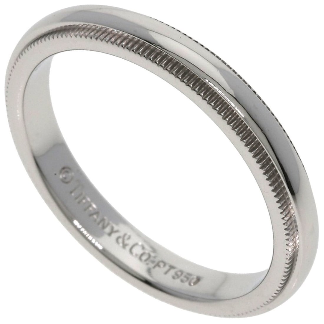 Tiffany & Co. Milgrain Ring, Platinum PT950, Women's Ring.: --- Catalog ---Category: SizeJP Size: 15US Size: 7.5Category: DesignType: Band ringGender: WomenMaterial: Platinum 950Category: GeneralBrand: Tiffany--- Item List ---Section: ConditionRanking: Rank A 