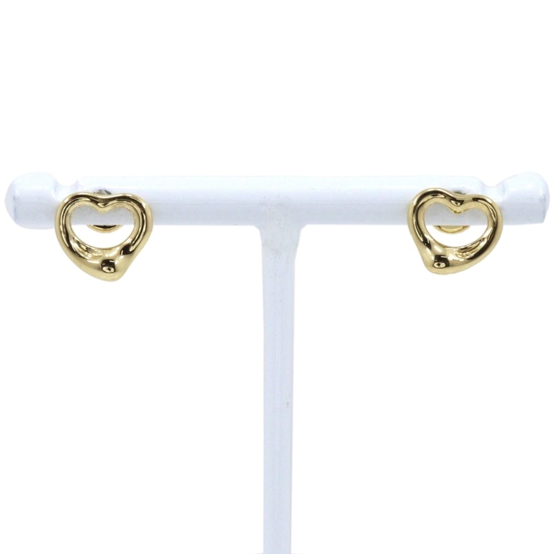 Tiffany & Co. Open Heart Earrings by Elsa Peretti, 18K Yellow Gold, Approx. 3.0g, Women's.: --- Catalog ---Category: SizeWeight: 3g / 0.1oz.Size (HxWxD): 10.00mm x 10.00mm / 0.39'' x 0.39''Category: DesignType: Stud earringsColor: GoldGender: WomenMaterial: Yellow gold (18K)Category: General