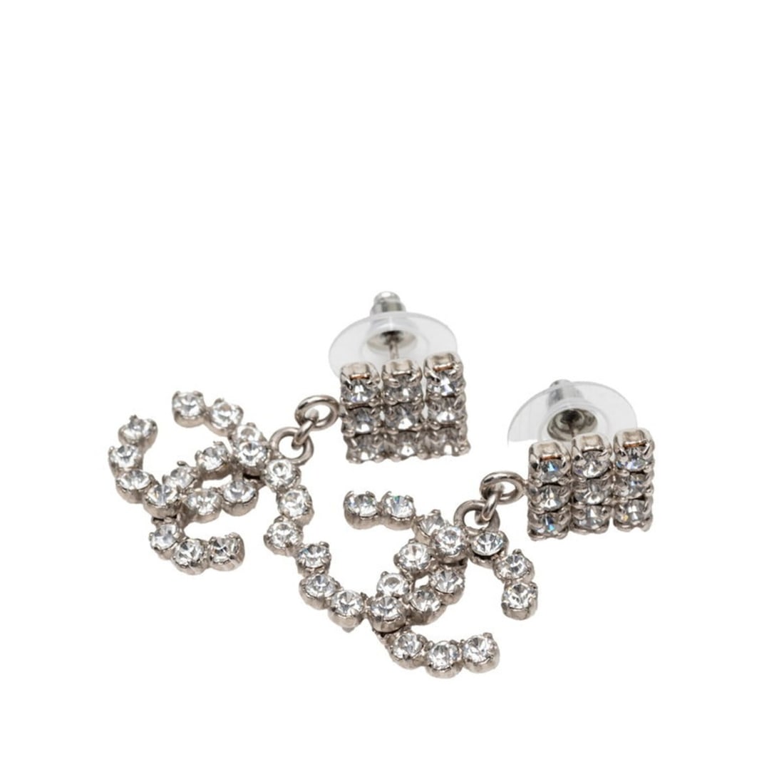 Chanel Coco Mark Stud Earrings, Swing, 00A, Silver Metal Rhinestone, Women's CHANEL: --- Catalog ---Category: SizeSize (HxWxD): 32.40mm x 20.50mm / 1.28'' x 0.81''Category: DesignType: Stud earringsColor: SilverGender: WomenMaterial: Metal, RhinestoneCategory: GeneralBrand: Chanel--- 