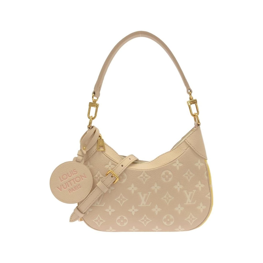 Louis Vuitton Monogram Empreinte (Spring y Bagatelle M46113 Shoulder Bag): --- Catalog ---Category: SizeSize (HxWxD): 15.5cm x 24cm x 7cm / 6.1'' x 9.44'' x 2.75''Category: DesignType: Shoulder bagColor: BeigeGender: Men,WomenMaterial: Leather Hardware Color: GoldLeather/Fur
