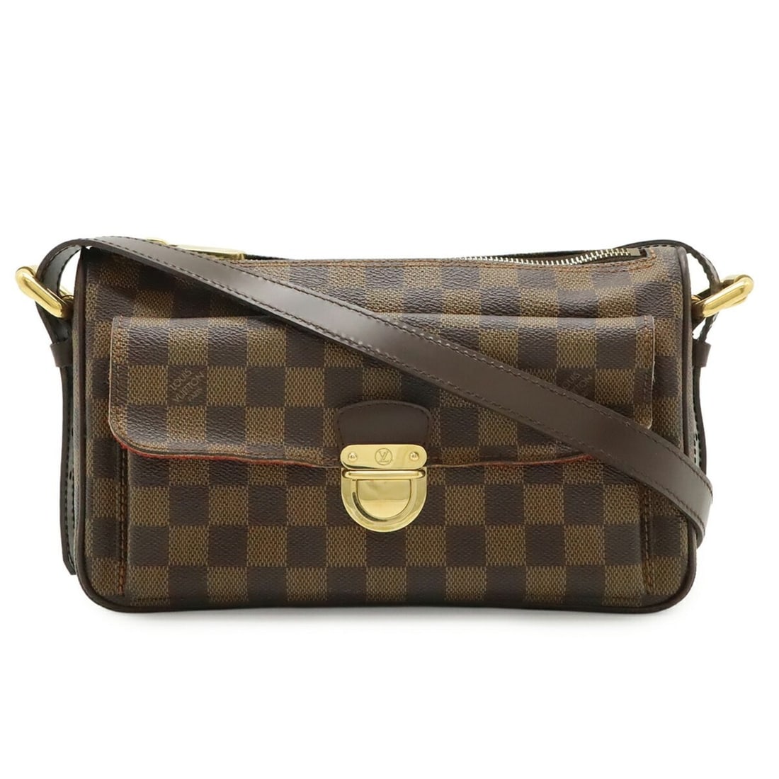 LOUIS VUITTON Damier Ravello GM Shoulder Bag with Long Strap N60006: --- Catalog ---Category: SizeSize (HxWxD): 15.5cm x 26cm x 8cm / 6.1'' x 10.23'' x 3.14''Category: DesignType: Shoulder bagColor: Brown, Damier CanvasGender: Men,WomenMaterial: Damier Canvas , PVC